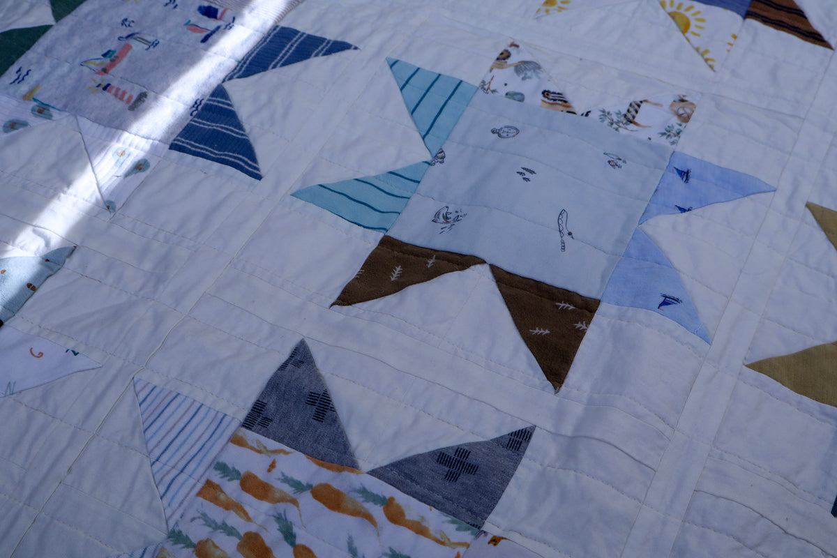 Original Sawtooth Star Memory Quilt